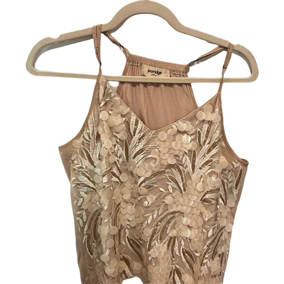 Gorgeous LN Porridge Arielle Sequin Tank from Anthropologie Size M (off-white). - Picture 3 of 6